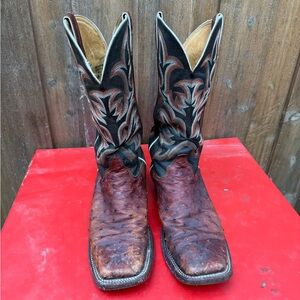 Justin Boots Black and Brown Men's Western Boots